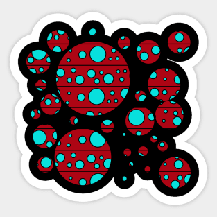 Modern Polka Dots - Bubbles Sticker